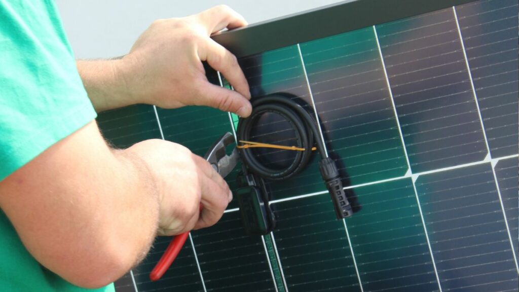 Raccordement d'un panneau solaire